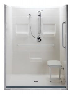 5 Piece 60"X48" Roll-in SHower Package