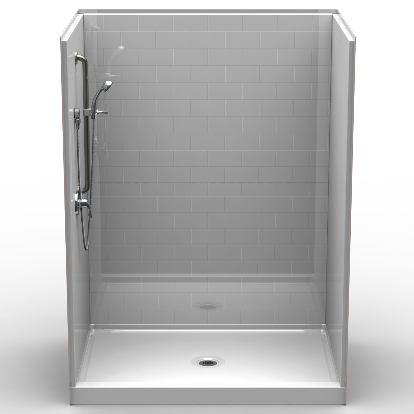60 x 42 curbed shower kit