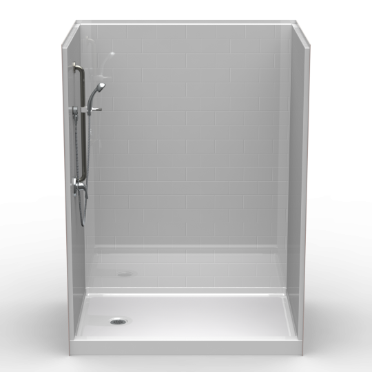 60 x 42 curbed shower kit