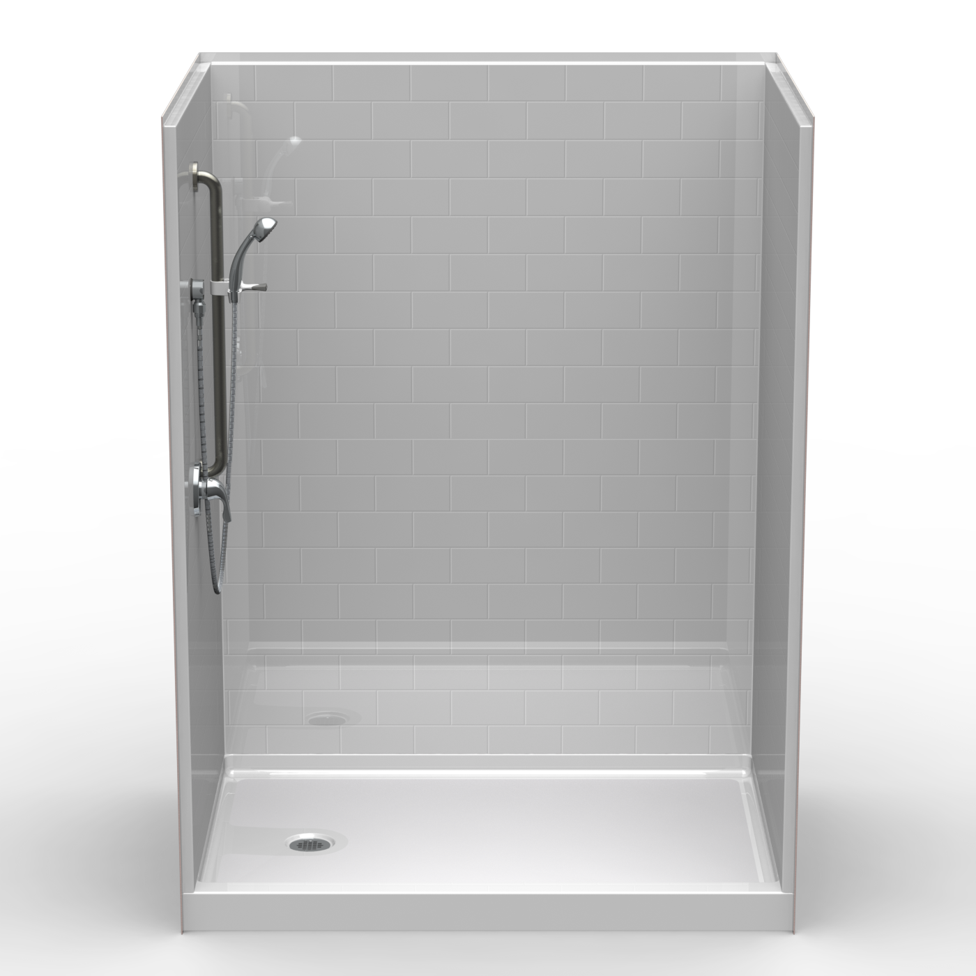 60 x 42 curbed shower kit