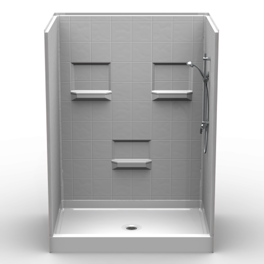 60 x 42 curbed shower kit
