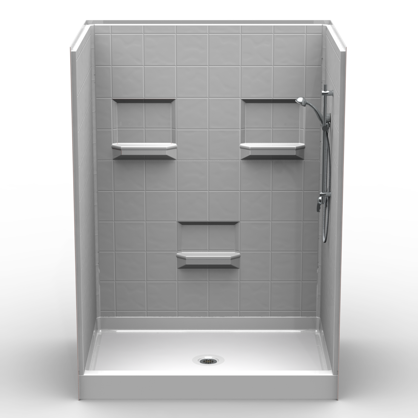 60 x 42 curbed shower kit