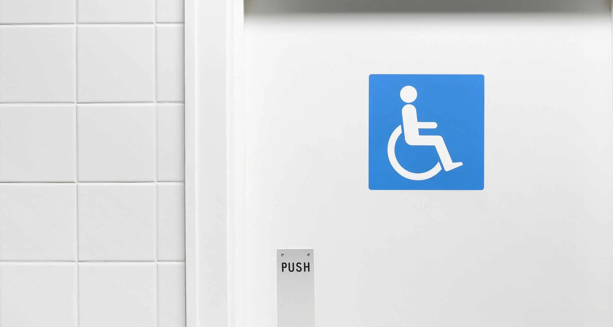 Door to accessible bathroom.